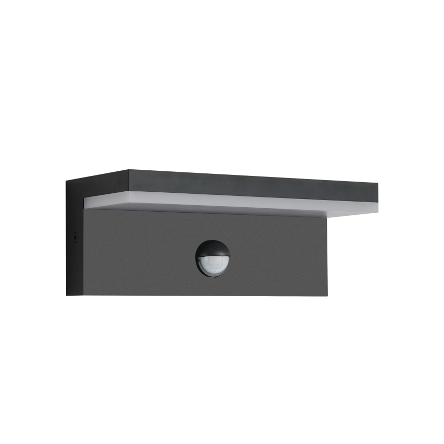 Brilagi - LED udendørs vægarmatur med sensor TESSI LED/10W/230V sort IP54