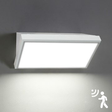 Brilagi - LED udendørs væglampe med sensor TRIANGLE LED/20W/230V hvid IP65