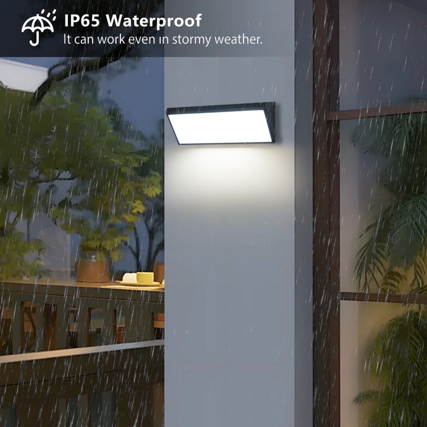 Brilagi - LED udendørs væglampe med sensor TRIANGLE LED/42W/230V 45 cm sort IP65