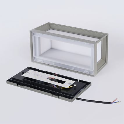 Brilagi - LED udendørs væglampe PARKER LED/12W/230V 3000/4500/6000K grå IP44