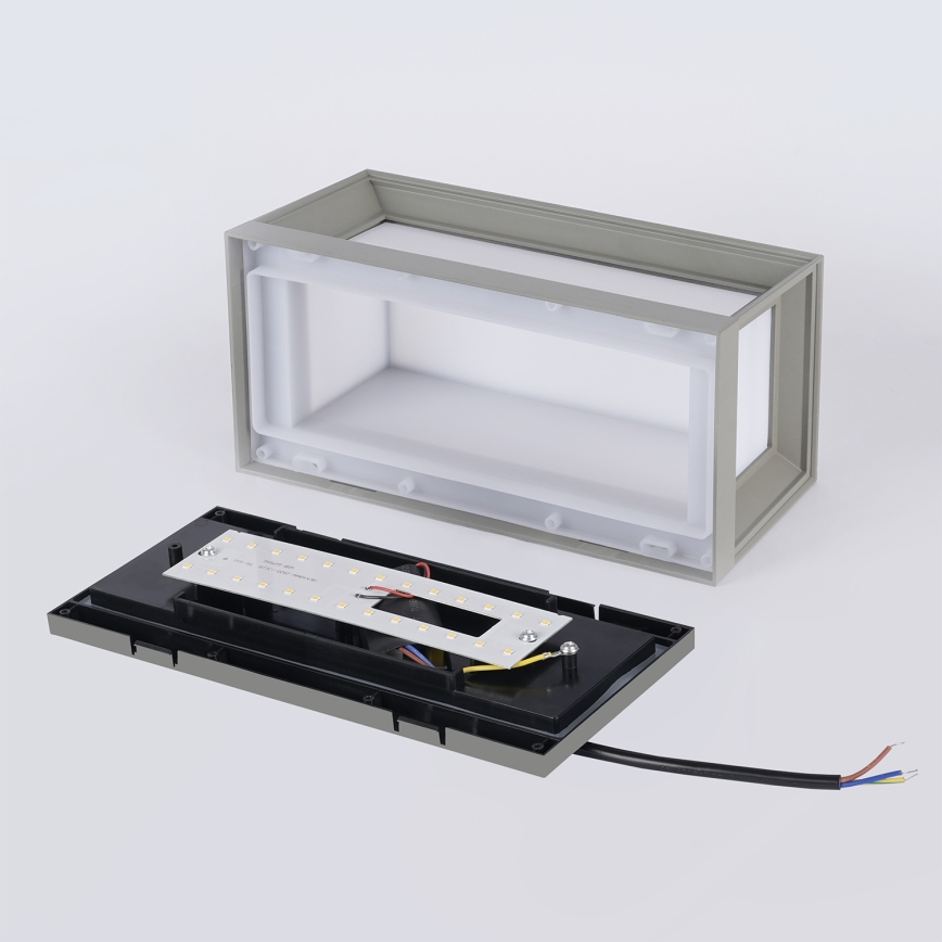 Brilagi - LED udendørs væglampe PARKER LED/12W/230V 3000/4500/6000K grå IP44