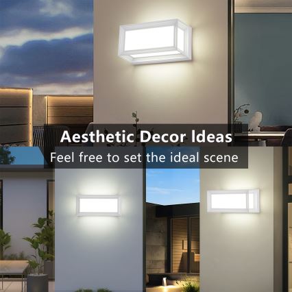 Brilagi - LED udendørs væglampe PARKER LED/12W/230V 3000/4500/6000K hvid IP44