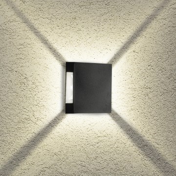 Brilagi - LED Udendørs væglampe QUADRAY LED/4W/230V sort IP65