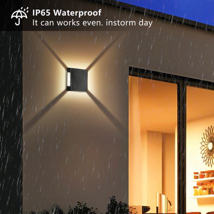 Brilagi - LED Udendørs væglampe QUADRAY LED/4W/230V sort IP65