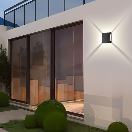 Brilagi - LED Udendørs væglampe QUADRAY LED/4W/230V sort IP65