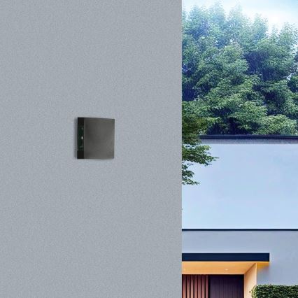 Brilagi - LED Udendørs væglampe QUADRAY LED/4W/230V sort IP65