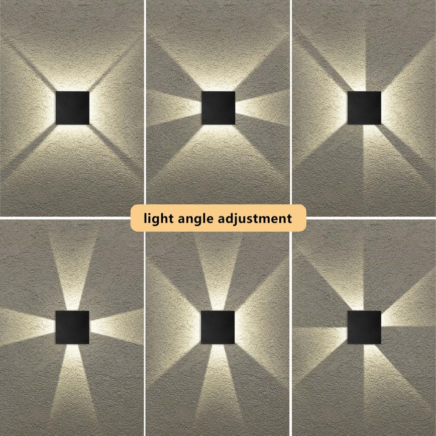 Brilagi - LED Udendørs væglampe QUADRAY LED/4W/230V sort IP65