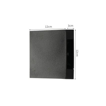 Brilagi - LED Udendørs væglampe QUADRAY LED/4W/230V sort IP65