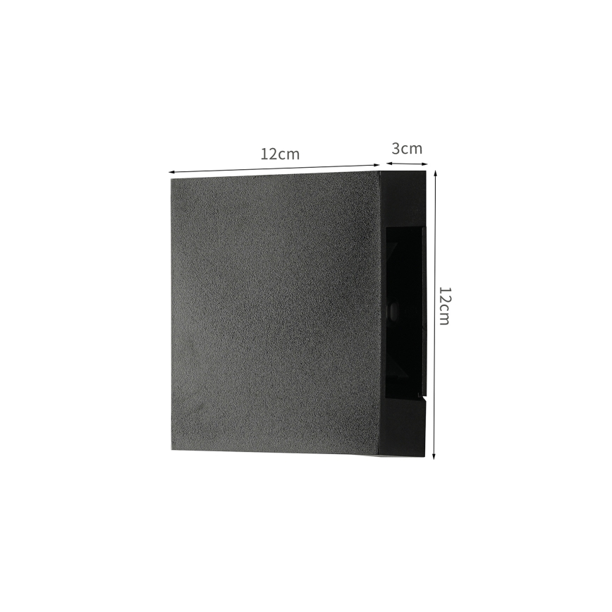 Brilagi - LED Udendørs væglampe QUADRAY LED/4W/230V sort IP65