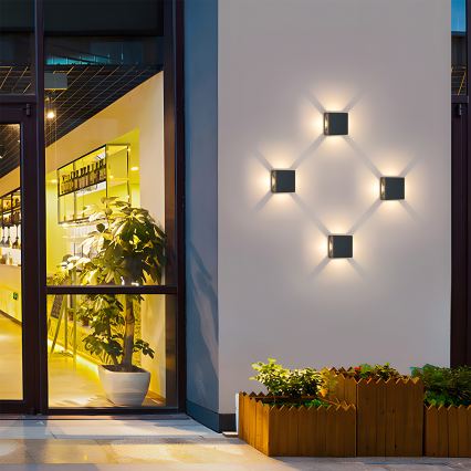 Brilagi - LED udendørs væglampe QUADRAY LED/6W/230V antracit IP54