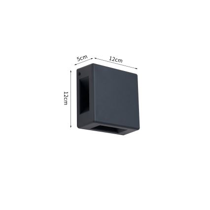 Brilagi - LED udendørs væglampe QUADRAY LED/6W/230V antracit IP54