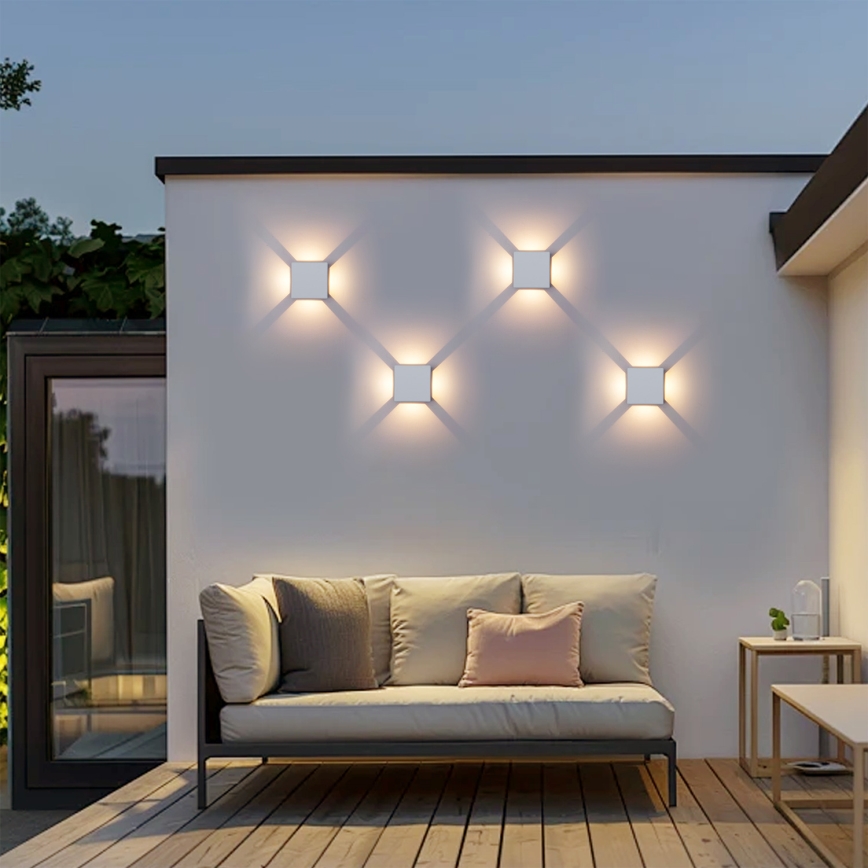 Brilagi - LED udendørs væglampe QUADRAY LED/6W/230V hvid IP54