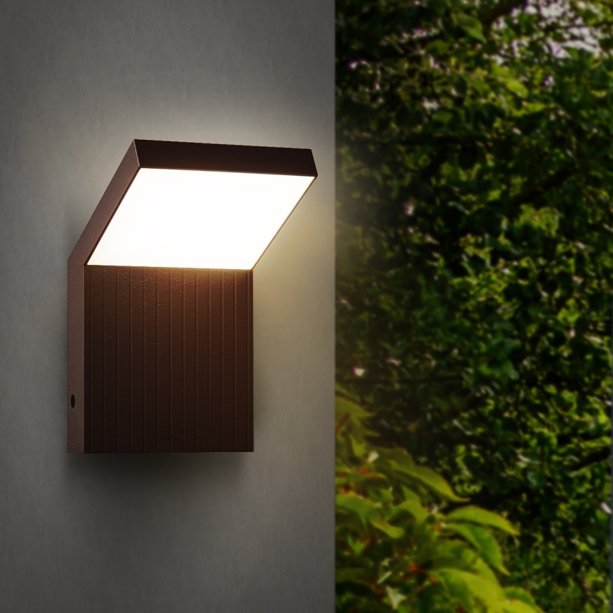 Brilagi - LED udendørs væglampe RIANO LED/8W/230V brun IP65