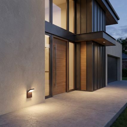 Brilagi - LED udendørs væglampe RIANO LED/8W/230V brun IP65