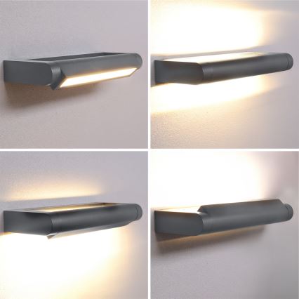Brilagi - SALERNO LED udendørs væglampe 12W/230V, 35,5 cm, antracit, IP65