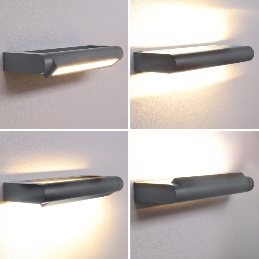 Brilagi - SALERNO LED udendørs væglampe 12W/230V, 35,5 cm, antracit, IP65