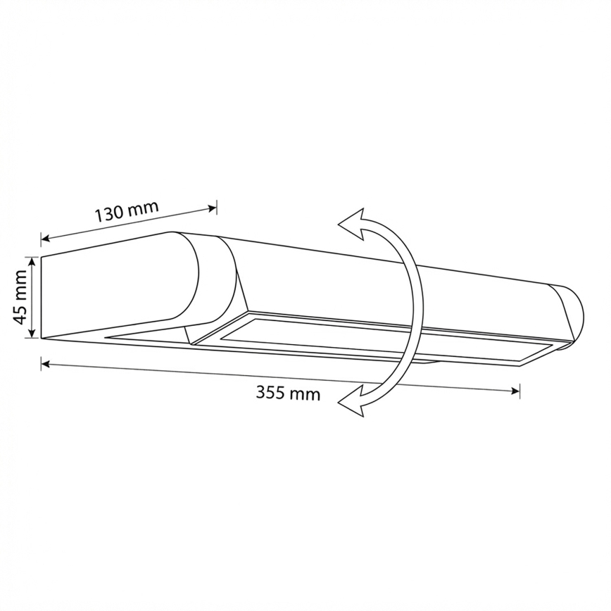 Brilagi - SALERNO LED udendørs væglampe 12W/230V, 35,5 cm, antracit, IP65