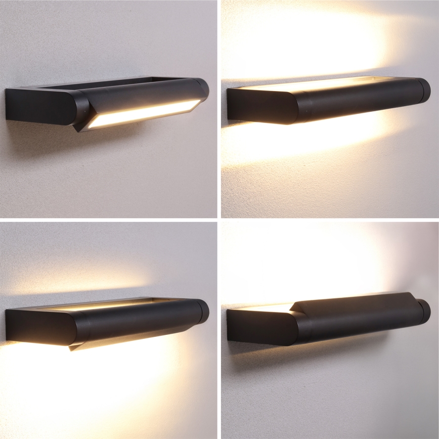 Brilagi - LED udendørs væglampe SALERNO LED/12W/230V 35,5 cm sort IP65