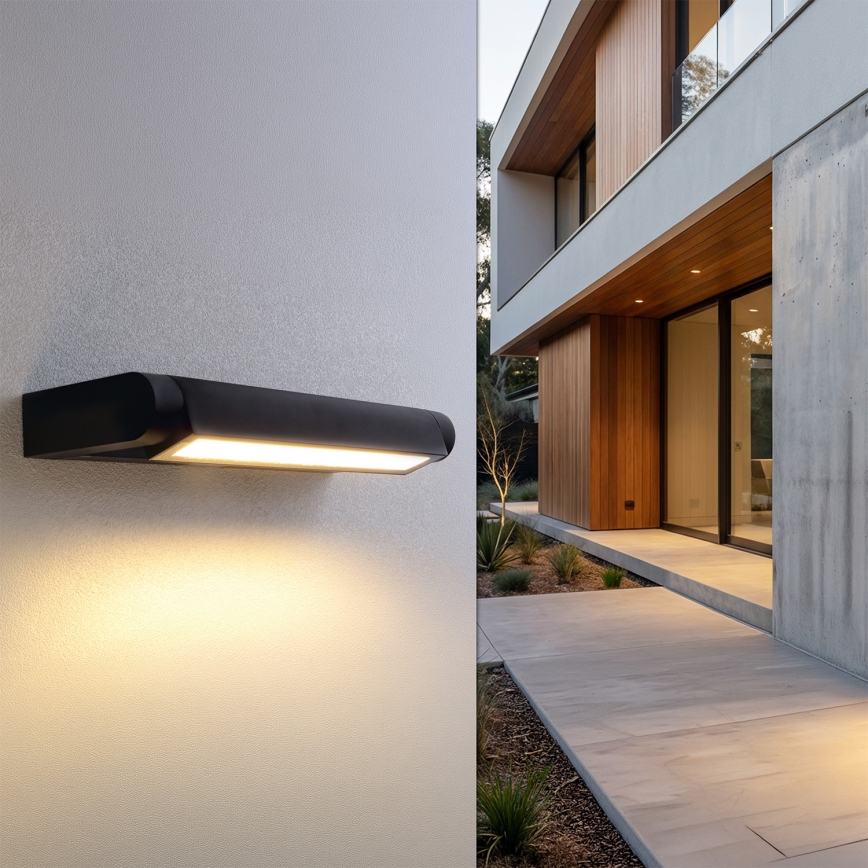 Brilagi - LED udendørs væglampe SALERNO LED/12W/230V 35,5 cm sort IP65