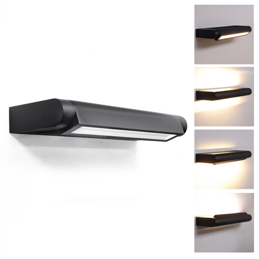 Brilagi - LED udendørs væglampe SALERNO LED/12W/230V 35,5 cm sort IP65