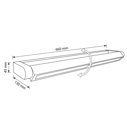BRILAGI - LED Udendørs vægarmatur til facaden SALERNO LED/24W/230V 66 cm sort IP65