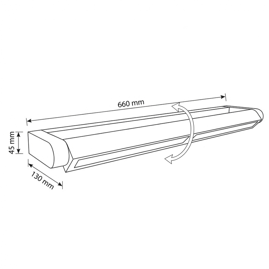 BRILAGI - LED Udendørs vægarmatur til facaden SALERNO LED/24W/230V 66 cm sort IP65