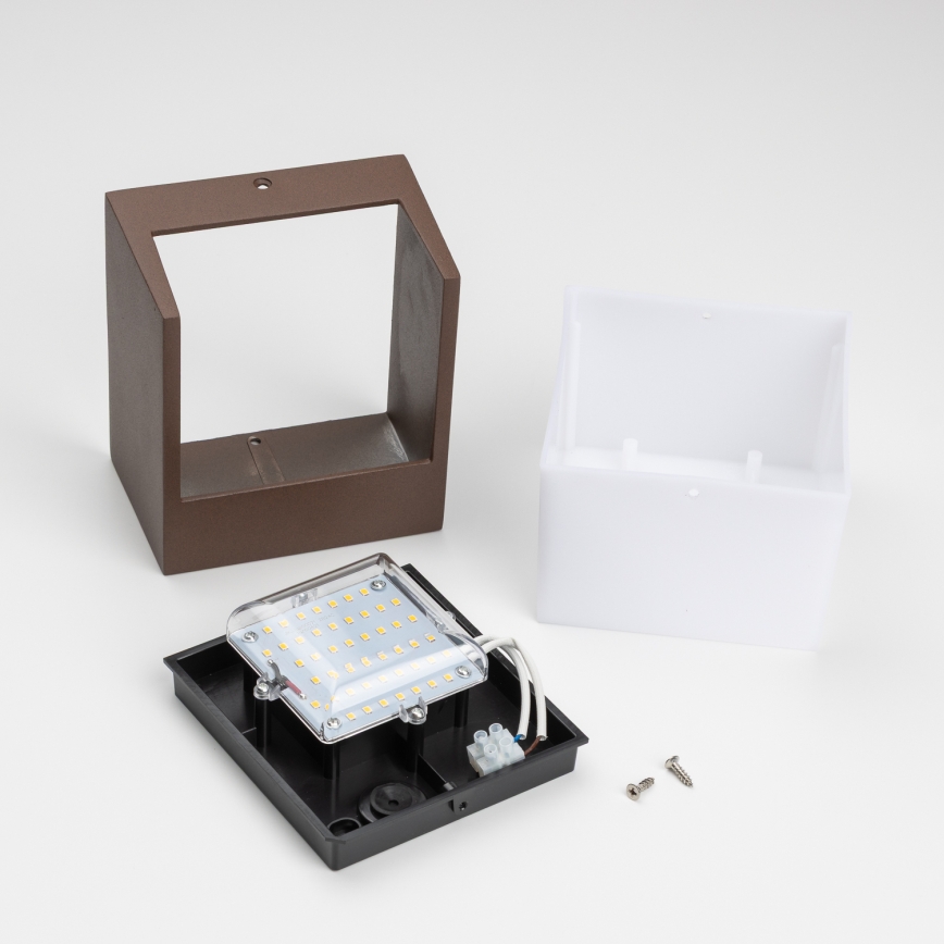 BRILAGI - LED udendørs væglampe TERNI LED/12W/230V brun IP44