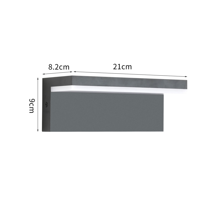 Brilagi - LED udendørs væglampe TESSI LED/10W/230V antracit IP54