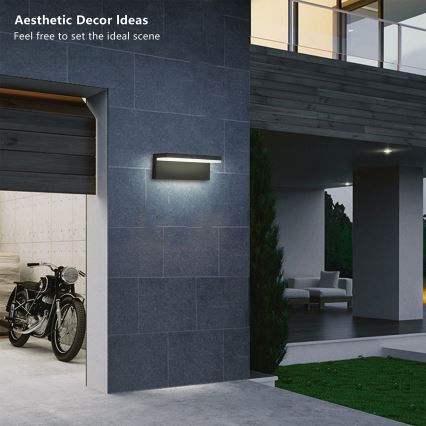 Brilagi - LED udendørs væglampe TESSI LED/10W/230V sort IP54