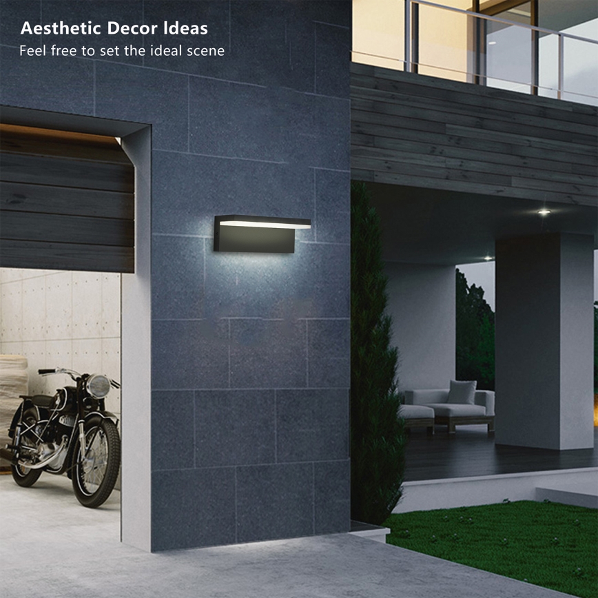 Brilagi - LED udendørs væglampe TESSI LED/10W/230V sort IP54