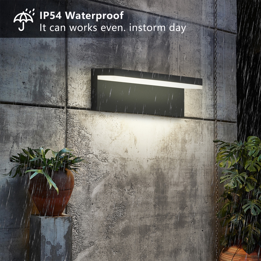 Brilagi - LED udendørs væglampe TESSI LED/10W/230V sort IP54