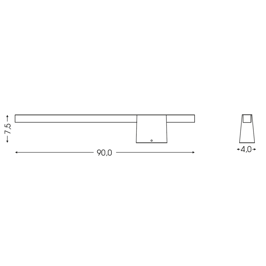 BRILAGI - LED udendørs væglampe VELORA LED/12W/230V 90 cm IP44 sort