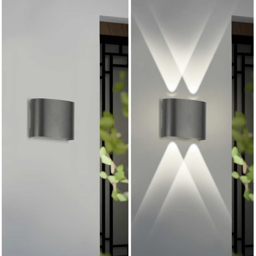 Brilagi - LED Udendørs vægmonteret lampe FLAREBOX LED/4W/230V antracit IP65