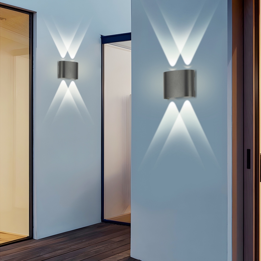 Brilagi - LED Udendørs vægmonteret lampe FLAREBOX LED/4W/230V antracit IP65