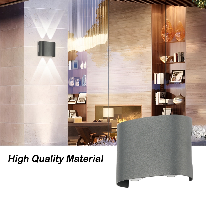 Brilagi - LED Udendørs vægmonteret lampe FLAREBOX LED/4W/230V antracit IP65
