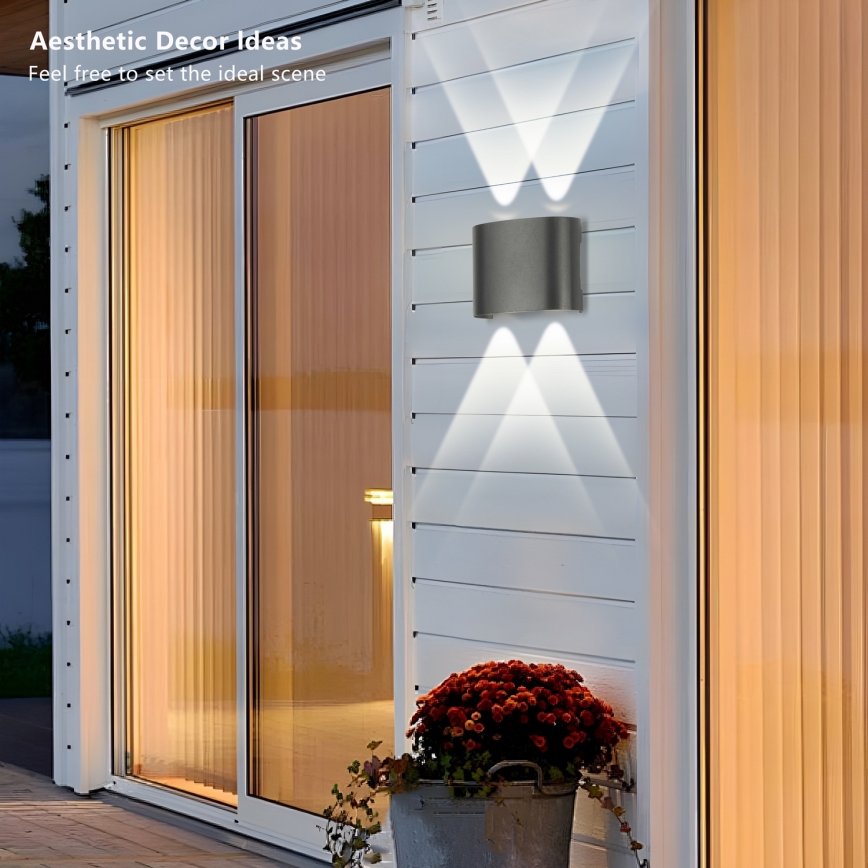 Brilagi - LED Udendørs vægmonteret lampe FLAREBOX LED/4W/230V antracit IP65