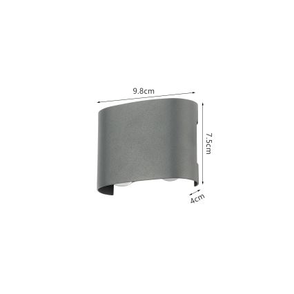 Brilagi - LED Udendørs vægmonteret lampe FLAREBOX LED/4W/230V antracit IP65