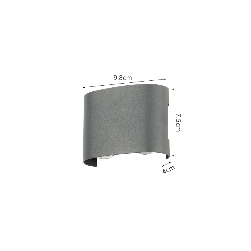 Brilagi - LED Udendørs vægmonteret lampe FLAREBOX LED/4W/230V antracit IP65