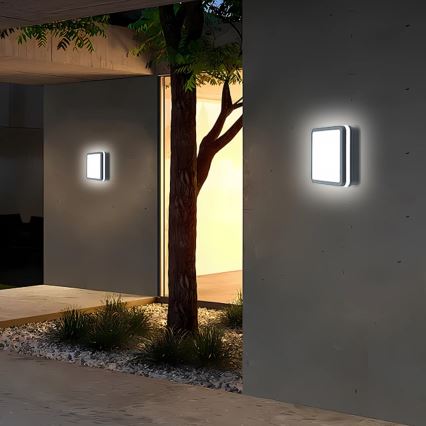 Brilagi - LED udendørsarmatur med sensor BENE LED/18W/230V 22x22 cm antracit IP54
