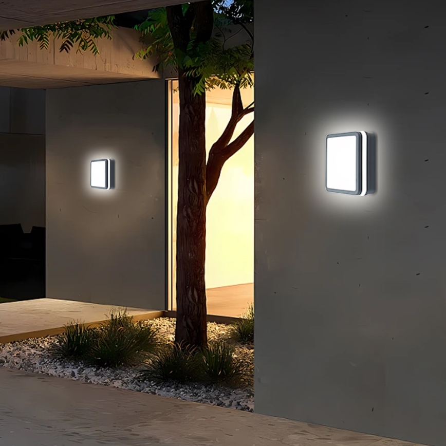 Brilagi - LED udendørsarmatur med sensor BENE LED/18W/230V 22x22 cm antracit IP54
