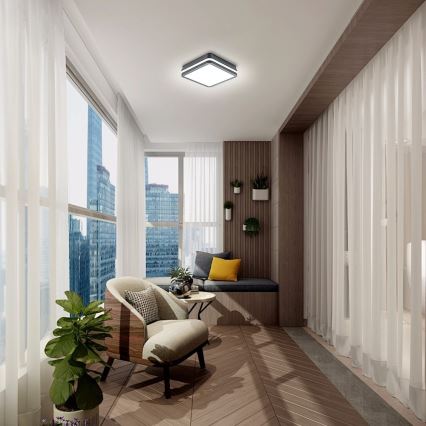 Brilagi - LED udendørsarmatur med sensor BENE LED/18W/230V 22x22 cm antracit IP54