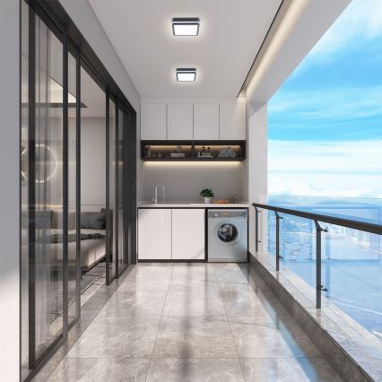Brilagi - LED udendørsarmatur med sensor BENE LED/18W/230V 22x22 cm antracit IP54