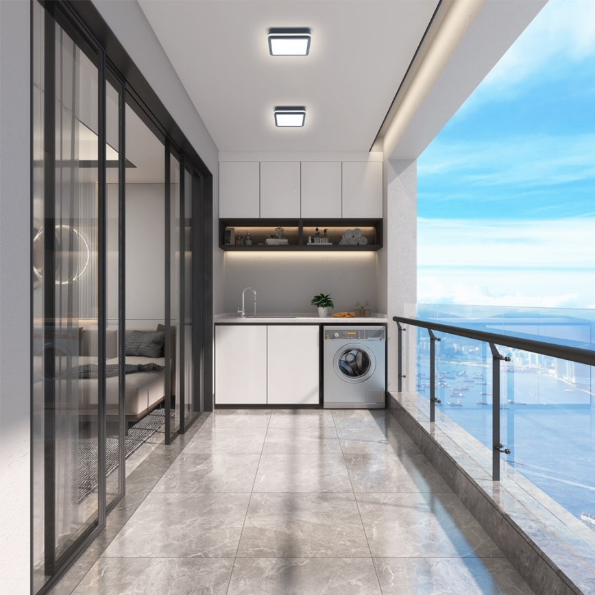Brilagi - LED udendørsarmatur med sensor BENE LED/18W/230V 22x22 cm antracit IP54