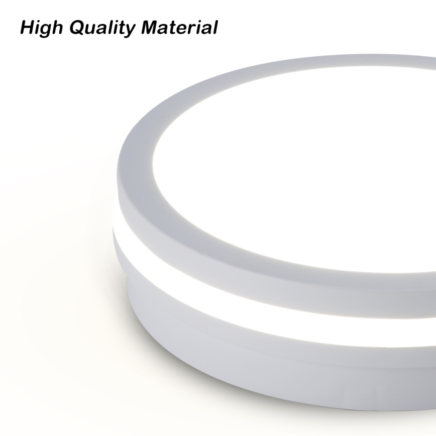 Brilagi - LED udendørs loftlampe med sensor BENE LED/18W/230V Ø 21,5 cm, hvid IP54