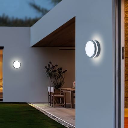 Brilagi - LED udendørsarmatur med sensor BENE LED/18W/230V Ø 22 cm antracit IP54