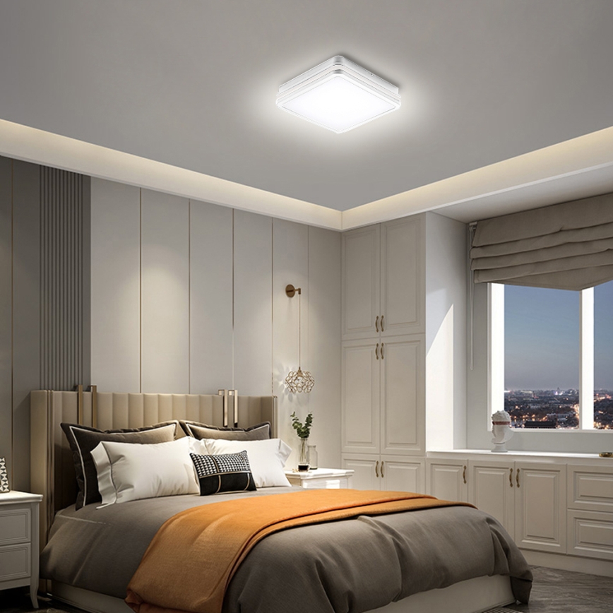 Brilagi - LED udendørsarmatur med sensor BENE LED/24W/230V 26x26 cm hvid IP54