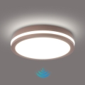 Brilagi - LED udendørsarmatur med sensor BENE LED/24W/230V Ø 26 cm brun IP54