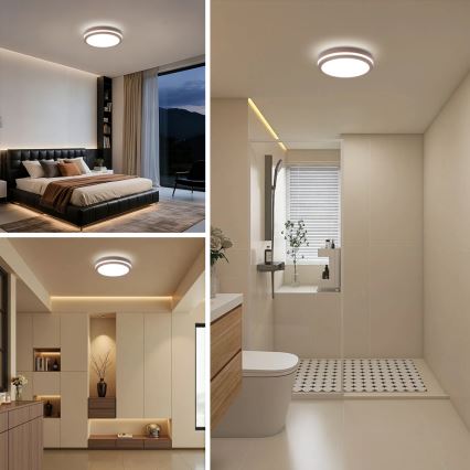 Brilagi - LED udendørs lampe med sensor BENE LED/24W/230V Ø 26 cm brun IP54