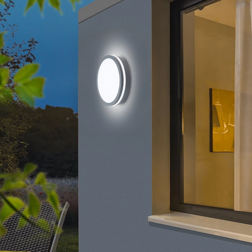 Brilagi - LED udendørslampe med sensor BENE LED/24W/230V Ø 26 cm antracit IP54