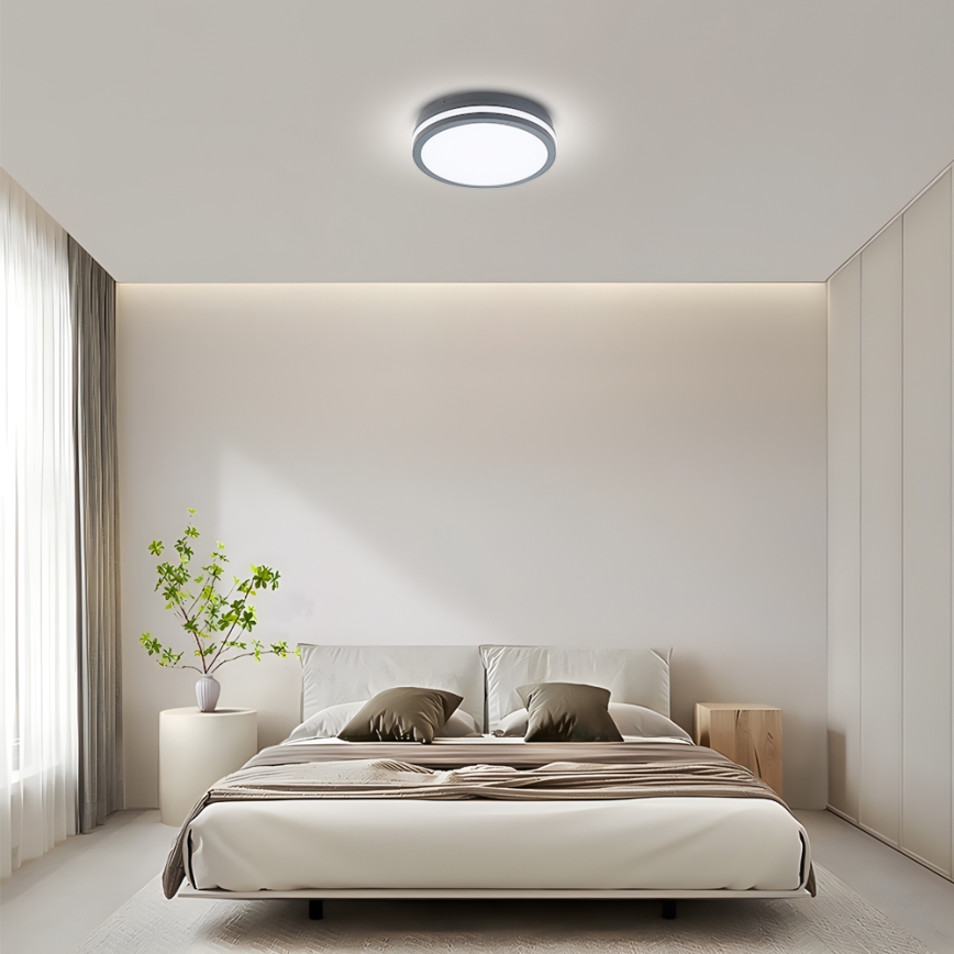 Brilagi - LED udendørslampe med sensor BENE LED/24W/230V Ø 26 cm antracit IP54